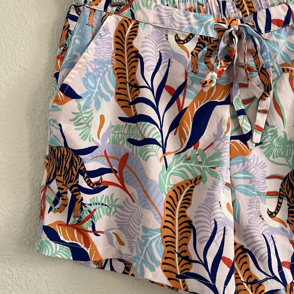Cynthia Rowley Medium Tiger Jungle Novelty Print Pajamas Bottom Only Maximalist - Picture 5 of 6